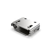 GCT (Global Connector Technology) USB3080-30-01-A Micro USB Type B Connectors Micro B Skt, Bottom-SMT, R/A, 30u" W/Peg, W/shell stake, T&R