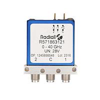 Radiall R571863121 Coaxial Switches SPDT Thermal vacuum SMA2.9 40GHz Latching Self-CO Ind. 28Vdc Pins Terminals