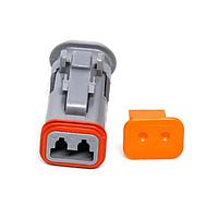 DEUTSCH - TE Connectivity DT06-2S-EP04 2-Way DT06-2S-EP04, PLG 2POS, GRY, N, CAP
