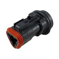 DEUTSCH - TE Connectivity DT06-3S-LC01 Housings PLG, 3P, BLK, E, SL RT, DIN BKSHL ADPT