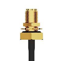 GCT (Global Connector Technology) CAB505RF-0100-A-1-S RF Cable Assemblies I-Pex MHF2RPSMA STRJck R Mt stainless IP68/69 Silicone ORing 3GHz 100mm RG178