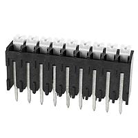 Same Sky (formerly CUI Devices) TBLH10V-350-09BK Fixed Terminal Blocks Terminal block, screwless, High Temp, 3.5, Vertical, 9, Black w Gray Button