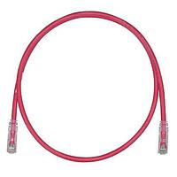 Panduit UTPK6A7MRD Cat 6a Keyed Copper Patch Cord, Cat 6A, Red UTP