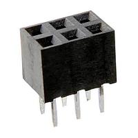 Harwin M22-7140342 Receptacle 3+3 PIN DIL VERTICAL GOLD+TIN SOCKET