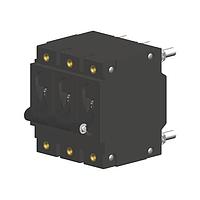 Carling Technologies CA3-B0-34-650-121-C Hydraulic-Magnetic 3-pole, Handle, 50 amp circuit breaker, Stud 10-32 terminals, UL 1077 Recognized CSA Accepted