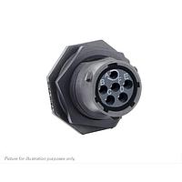 Eaton Souriau-Sunbank UTSX710D98SX32 Receptacles Jam nut receptacle & hold down clips,without backshell, with 6 female PCB contacts, IP68/69K in unmated conditions, keying X