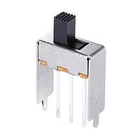 Same Sky (formerly CUI Devices) SLW-121457-5A-N-D Slide Switch 12.1 x 14 x 5.7 mm, 5 mm Raised Slide Actuator, Through Hole