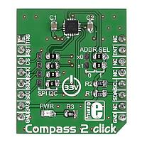 Mikroe MIKROE-2264 Magnetic Position Sensor Compass 2 click