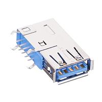 Amphenol Commercial Products GSB3116341HR Micro USB Type AB Connectors USB3.0, A, RECEPTACLE, UPRIGHT DIP.