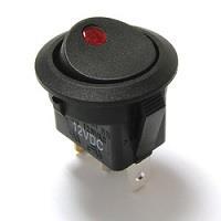 E-Switch RR11534400 Rocker Switches Illuminated, Round Power Rocker Switch