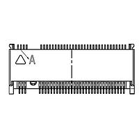Adam Tech M2-A1-67-R-SMT-4.10-KA-T/R Receptacles GEN3, 67PIN, A KEY HEIGHT 4.1MM,