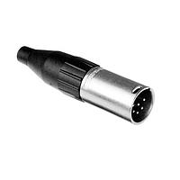 Amphenol Audio AC6AMJ Cable Connectors 6 Pole XLR Male Cable Connector Machined Contact Large Cable Clamp Nickel Finish