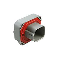 Amphenol SINE Systems AT15-6P-BM04GRY Connectors Str Flng Mnt PCB Rcp 6POS Gry Tin Cont
