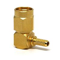 Radiall R125172000 Connectors SMA / RIGHT ANGLE PLUG CRIMP OR SOLDER TYPE CABLE 2.6/50 S