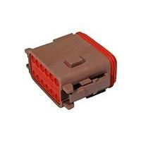 DEUTSCH - TE Connectivity DT06-12SD-P012 12-Way 12P DT PLG ASM KEY D ENH RET BROWN