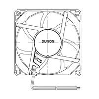 Sunon PSD1212PTB1-A.(2).Z.GN Axial Axial Fan, 120x120x25mm, 12VDC, 147.7CFM, 0.62"H2O, Ball, Wire, Auto Restart