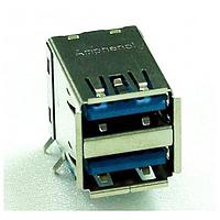 Amphenol Commercial Products GSB4112312HR Micro USB Type AB Connectors USB3.1 A STD STK R/A DIP 3