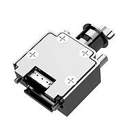 Amphenol Positronic D9000ELNE30/AA Lightweight Aluminum Backshell D, D-Sub Backshell, Machined Aluminum, Top Entry with Tie Wrap, UNC 4-40 captive rotating male jackscrews, RoHS, Size 1