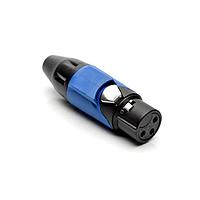 Amphenol Audio AX3FB6M Connectors 3P SOCKET F PLUG BLK W BLU MRK SLEEVE