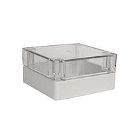 Bud Industries PN-1336-AC PCB Enclosure IP68 NEMA 6P Box with Clear Cover (4.7 X 4.7 X 2.4 In)