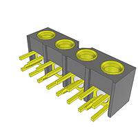 Samtec GRF1-J-P-04-E-RA-TH1 Multi-Port Connectors 5.00 mm 50 Ohm Ganged Micro-Miniature RF Plug, Cable Assembly