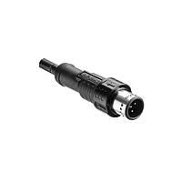 Amphenol LTW M12A-04BMMM-PL8B01 Sensor Cables / Actuator Cables Circular Metric Connector MPronto-12 (M12 Push Pull), A Code, Metal, 4A, 04 pins, Male Connector, Male Contact, Straight, Overmolded, Length 1000mm, IP68 Mated
