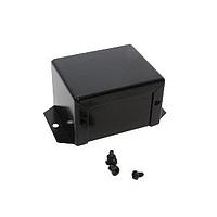 Hammond Manufacturing 1411FBBBK Utility Utility Enclosure - 2.7 x 2.2 x 1.6" - Aluminum Black w/ Flanges