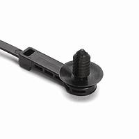 HellermannTyton 157-00186 Cable Tie Mounts 1-Pc Cable Tie/Fir Tree Mount with Disc, 25mm Offset, 9.1"L, 6.17mm Hole, PA46, Brown, 500/pkg