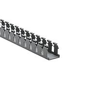 HellermannTyton 181-15513 Slotted Wall Wiring Duct Slotted Wall Wiring Duct, 1.5" x 1.5", Adhesive, PVC, Gray, 120ft/Carton