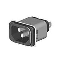 Corcom - TE Connectivity 15SRBS1-R Inlets .250 FASTON 15A VERT 250VAC 9.6UA SNAP-IN