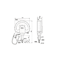 Mahr 4334006DKS Mechanical Dial Comparators (1003 XLT, ± 130 µm, IP54)