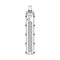 Molex 1301260309 Push Button Pendant 5060 W/ (4) 505SW-1NONC,505SS-2&505B-RM