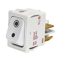 Carling Technologies 622222-BB-NE Small-Sized Rocker Switch 2-pole, ON - None - OFF, 8A/12A 250VAC/125VAC 1/2 HP, Non-Illuminated Black Rocker Switch with .187 Tab (Q.C.)