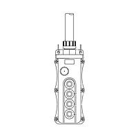 Molex 1301260353 Push Button Pendant 5054 W/505SS-2 & 505SW-H & 505BLNK & 505