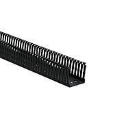 HellermannTyton 181-00643 High Density Slotted Wall Wiring Duct High Density Slotted Wall Wiring Duct, 2" x 2", Adhesive, PVC, Black, 120ft/Carton