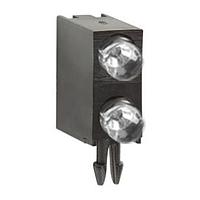 BIVAR H220CYGDL-LP LED Circuit Board Indicators LED Assembly, Right Angle, 3mm LED, Bi-Level, 1 Station, Yellow, Green, Diffused Lens, Low Current, with Locator Pin.
