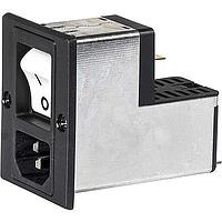 Schurter DG12-CBDXM150C0-000-C6135-870-1000-00 Inlets Power Entry Modules with Line Filter, Orange colored Rocker, 15A CBE/15A Medical Filter