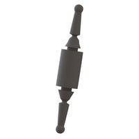 Essentra Components CBSPM-10 Snap-Lock Support CB Spt,Rubber Pull Mnt,.625 inSpc,Blk