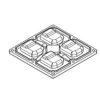 Ledil CS15750_STRADA-2X2MX-8-T4-B Lens Array ASSEMBLY SQUARE 4POS