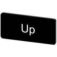 SIEMENS 3SU19000AC160DL0 Labeling Plate, Up INSCR. LABEL, BLACK 12.5 X 27MM, UP