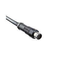 Amphenol LTW M12A-17BMMM-PL8B02 Sensor Cables / Actuator Cables Circular Metric Connector MPronto-12 (M12 Push Pull), A Code, Metal, 1.5A, 17 pins, Male Connector, Male Contact, Straight, Overmolded, Length 2000mm, IP68 Mated