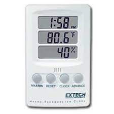 Handheld instrument used for measuring temperature and humidity in industrial environments