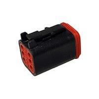 DEUTSCH - TE Connectivity DT06-6S-P012 6-Way 6 WAY DT BLACK PLUG