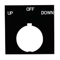 Eaton E34LP54 Jumbo Legend Plate LGD PLT JMB BK 3P UP OFF DOWN