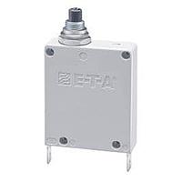 E-T-A Circuit Breakers 3400-IG2-K20-5A Thermal-Magnetic Single pole thermal-magnetic circuit breakers with tease-free, trip-free, press-to-reset, snap action mechanism (R-type TM CBE to EN 60934; M-type with manual release (-H). Available with fast acting and standard magnetic tripping cha