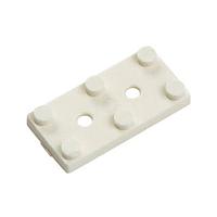 BIVAR 471-025 Rectangular Crystal Insultr Tabs 2-Lead Nylon White