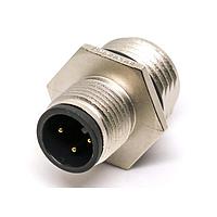 Amphenol LTW M12A-03PMMS-SH8001 Circular Metric Connectors M12 Circular Metric Connector, A Code, Metal, 4A, 03 pins, Male Connector, Male Contact, Hexagonal, PG9, Screw Thread, Solder, Receptacle, Rear Fastened, Panel Thickness 4.5, IP68 / IP69K