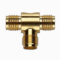 Pomona Electronics 72968 RF Adapters - Tee SMA T TYPE, JACK (F) / JACK (F) / JACK (F)