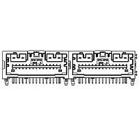 Molex 34960-0221 Headers MINI50 RAHDR 2BAY 72Ckt 34A-38B