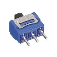 Nidec Components 8SS1022-Z Sub-Miniature Slide Switch SPDT, ON-OFF-ON, slide, straight PC terminals, 6A @ 125V AC